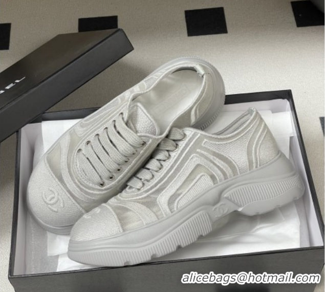 Best Grade Chanel Mesh & Mixed Fibers Sneakers G46509 Grey 2026