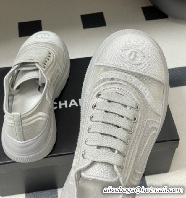 Best Grade Chanel Mesh & Mixed Fibers Sneakers G46509 Grey 2026