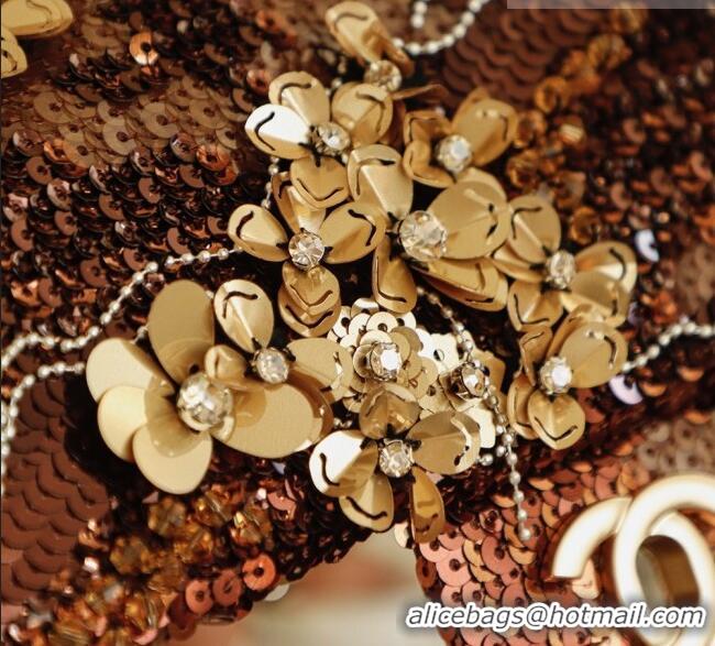 Grade Design Chanel Sequins Mini Classic Flap Bag CH11610 Brown 2025