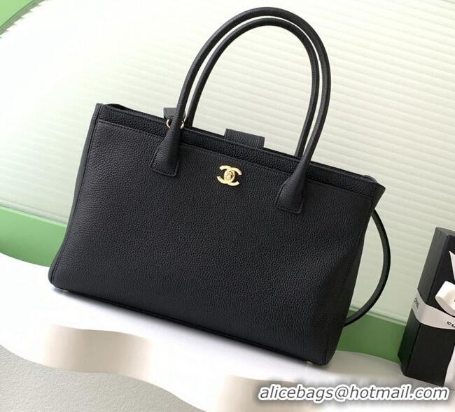 Most Popular Chanel Medium Tote Bag in Grained Calfskin AS2157 Black/Gold 2026