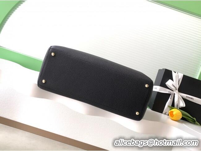 Most Popular Chanel Medium Tote Bag in Grained Calfskin AS2157 Black/Gold 2026