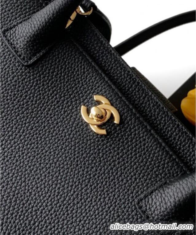 Most Popular Chanel Medium Tote Bag in Grained Calfskin AS2157 Black/Gold 2026