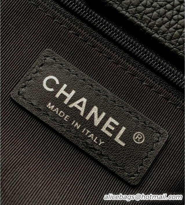 Luxury Discount Chanel Small Tote Bag in Grained Calfskin AS2156 Black/Silver 2026