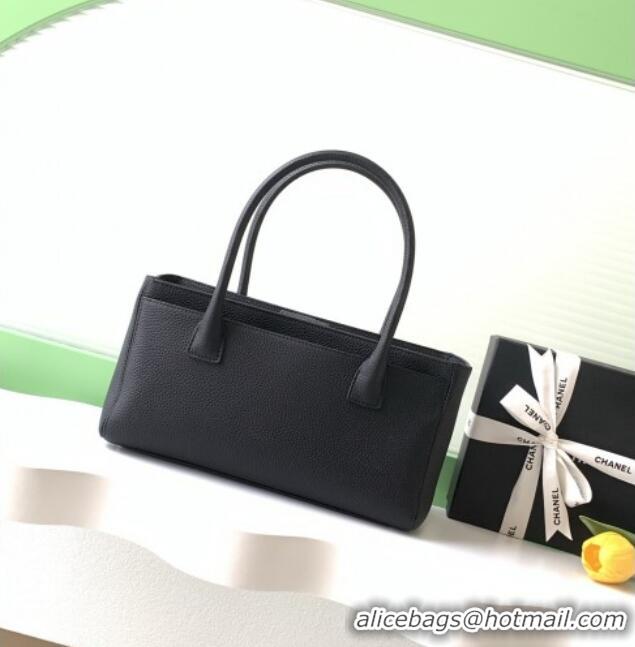 Luxury Discount Chanel Small Tote Bag in Grained Calfskin AS2156 Black/Silver 2026