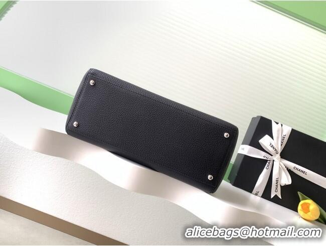 Luxury Discount Chanel Small Tote Bag in Grained Calfskin AS2156 Black/Silver 2026