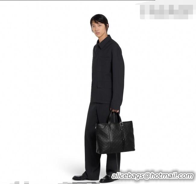 Best Quality Gucci Mens GG Leather Emblem large tote bag 850218 Black 2026