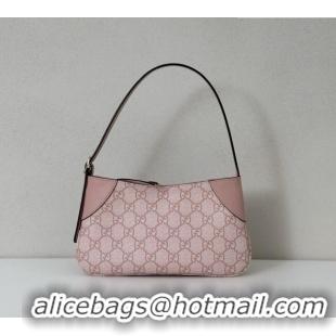 Pretty Style Gucci GG Canvas Emblem Mini Shoulder bag 820696 Light Pink 2026