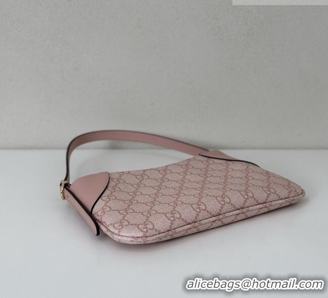 Pretty Style Gucci GG Canvas Emblem Mini Shoulder bag 820696 Light Pink 2026