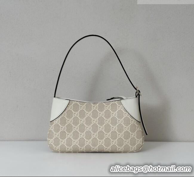Top Design Gucci GG Canvas Emblem Mini Shoulder bag 820696 White 2026