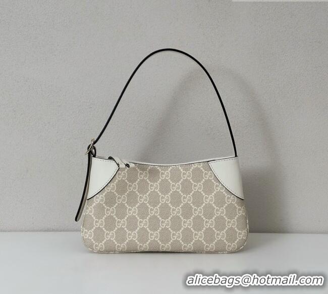 Top Design Gucci GG Canvas Emblem Mini Shoulder bag 820696 White 2026