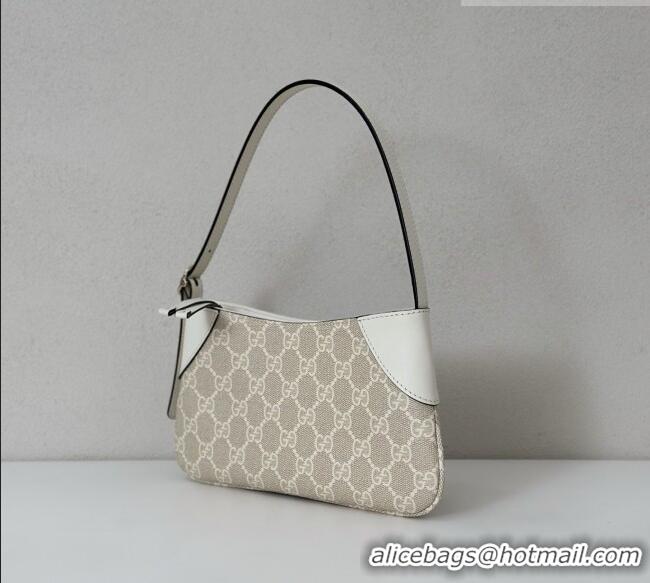 Top Design Gucci GG Canvas Emblem Mini Shoulder bag 820696 White 2026