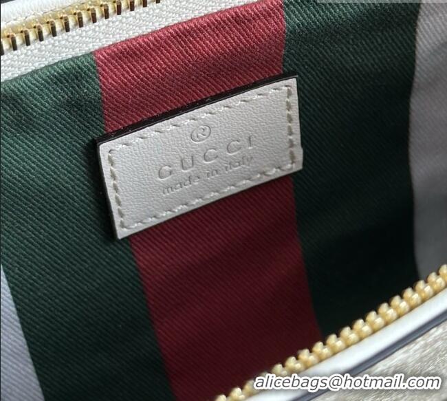 Top Design Gucci GG Canvas Emblem Mini Shoulder bag 820696 White 2026