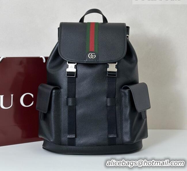 Famous Brand Gucci Mens Ophidia Large Backpack Bag in 839110 Black Leather 2026