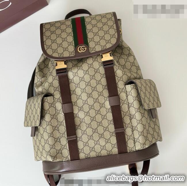 Buy Discount Gucci Mens Ophidia large backpack bag 839110 Beige/Brown 2026