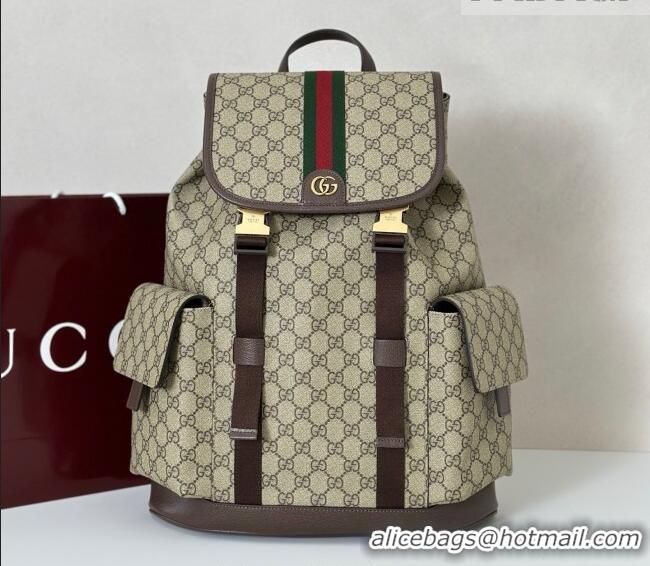 Buy Discount Gucci Mens Ophidia large backpack bag 839110 Beige/Brown 2026