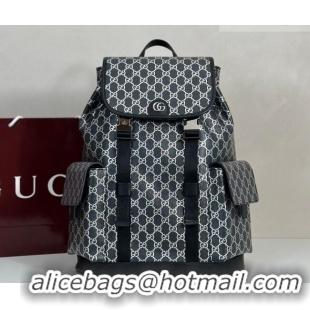 Buy Fashionable Gucci Mens Ophidia Large Backpack Bag in GG Fabric 839110 Black/Silver 2026