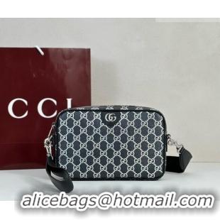New Fashion Gucci Mens Ophidia small crossbody bag in GG Fabric 839155 Black/Silver 2026