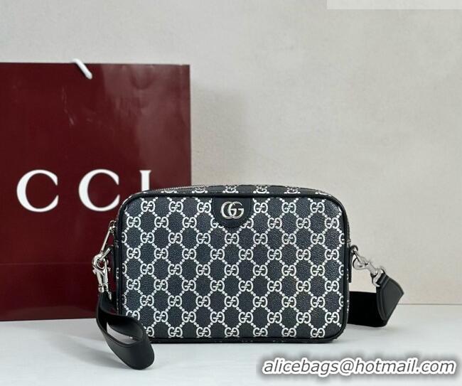New Fashion Gucci Mens Ophidia small crossbody bag in GG Fabric 839155 Black/Silver 2026