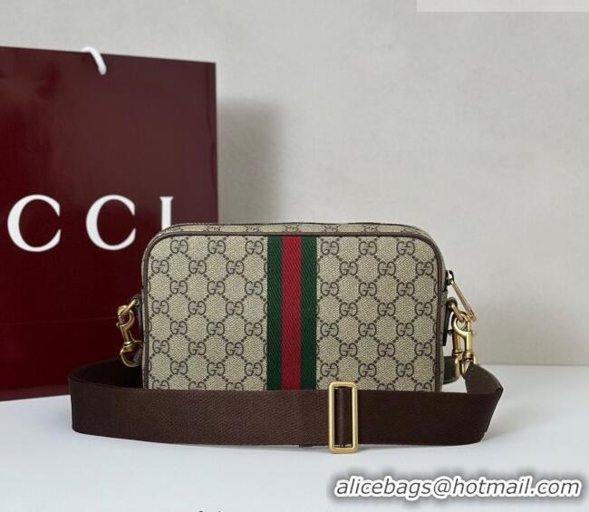Top Grade Gucci Mens Ophidia small crossbody bag in gg canvas 839155 Beige/Brown 2025