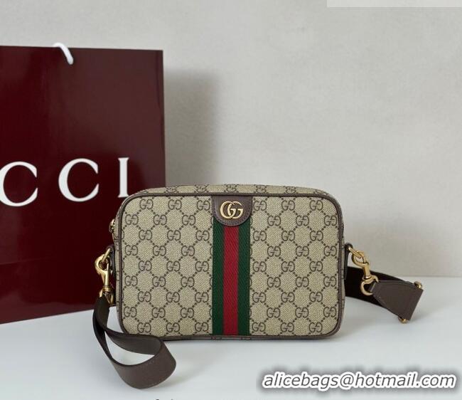 Top Grade Gucci Mens Ophidia small crossbody bag in gg canvas 839155 Beige/Brown 2025