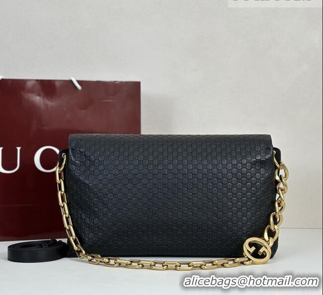 Top Grade Gucci Large shoulder bag with chain in GG Leather 857362 Black 2026