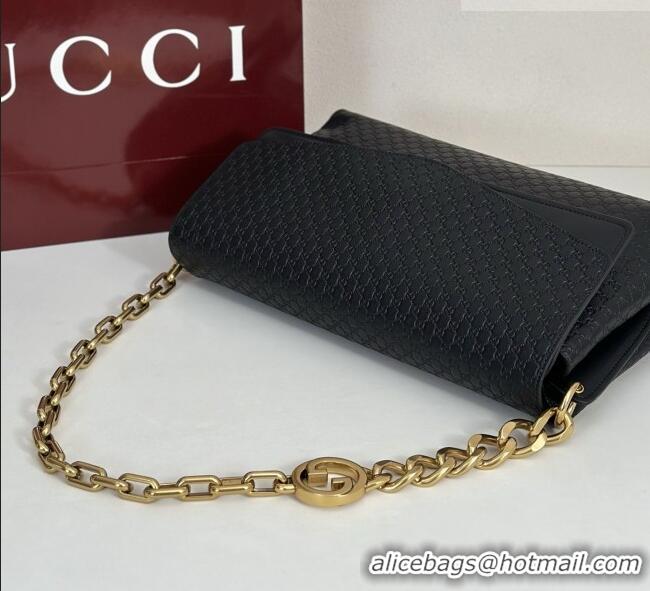 Top Grade Gucci Large shoulder bag with chain in GG Leather 857362 Black 2026