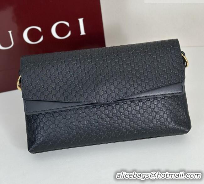 Top Grade Gucci Large shoulder bag with chain in GG Leather 857362 Black 2026