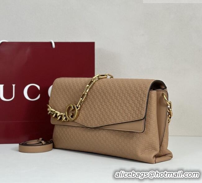 Luxury Discount Gucci Large shoulder bag with chain in GG Leather 857362 Brown 2026