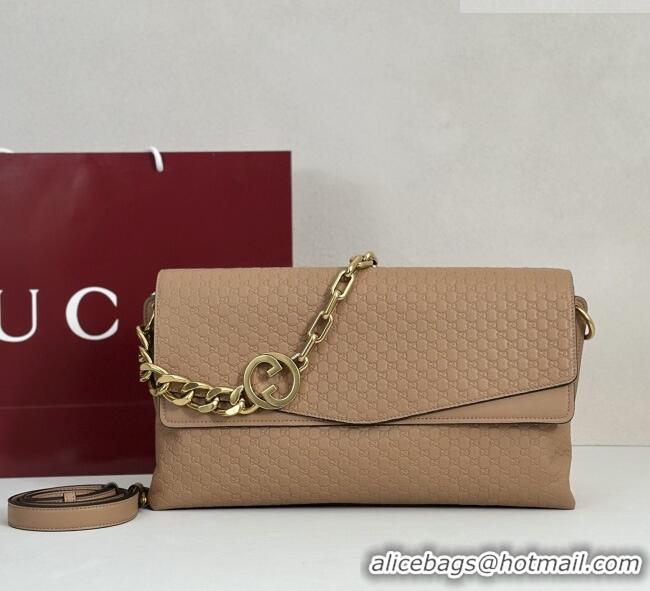 Luxury Discount Gucci Large shoulder bag with chain in GG Leather 857362 Brown 2026