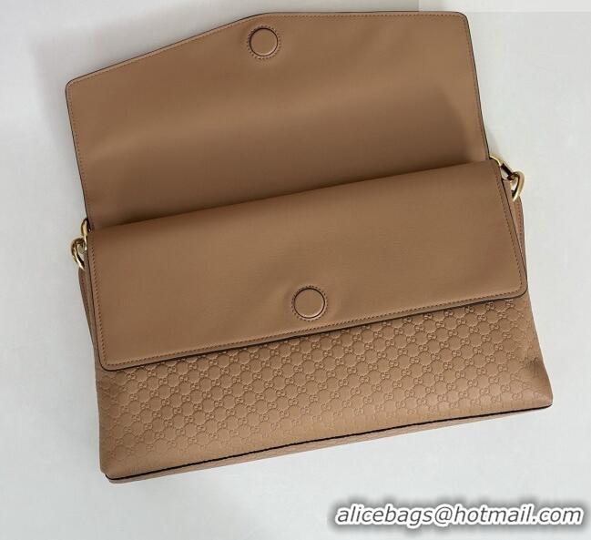 Luxury Discount Gucci Large shoulder bag with chain in GG Leather 857362 Brown 2026