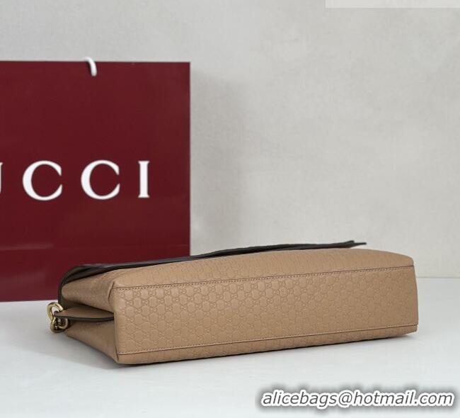 Luxury Discount Gucci Large shoulder bag with chain in GG Leather 857362 Brown 2026
