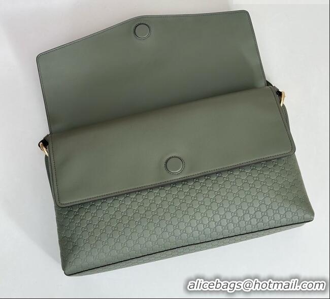 Promotional Gucci Large shoulder bag with chain in GG Leather 857362 Sage Green 2026