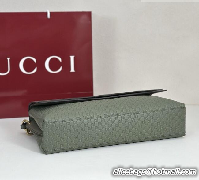 Promotional Gucci Large shoulder bag with chain in GG Leather 857362 Sage Green 2026