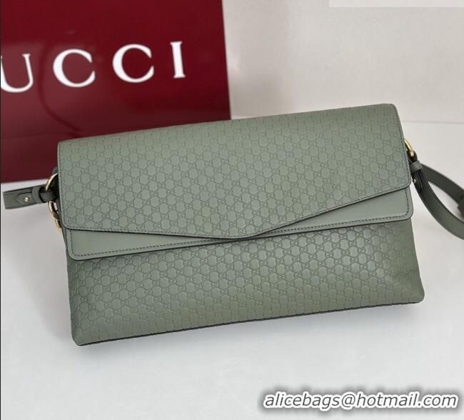 Promotional Gucci Large shoulder bag with chain in GG Leather 857362 Sage Green 2026