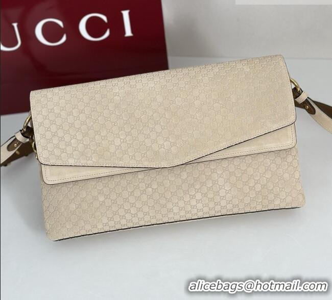 Best Price Gucci Large shoulder bag with chain in GG Suede 857362 Beige 2026