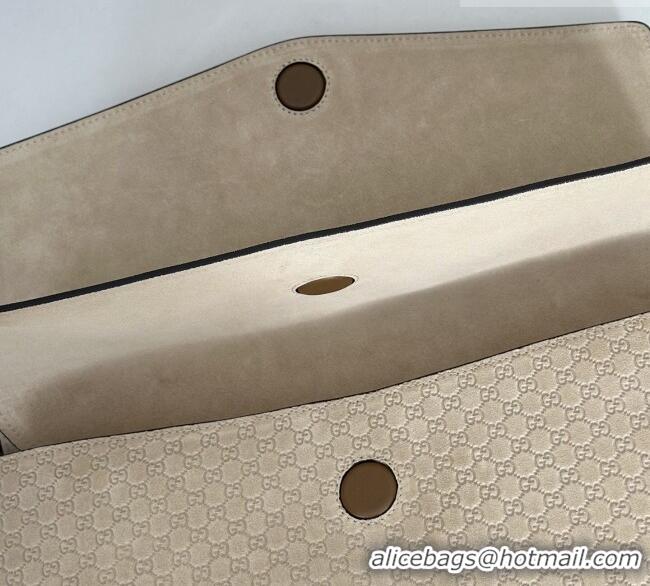 Best Price Gucci Large shoulder bag with chain in GG Suede 857362 Beige 2026