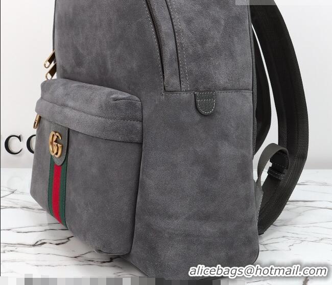 Best Quality Gucci Mens Ophidia Suede medium backpack bag 834466 Grey 2026