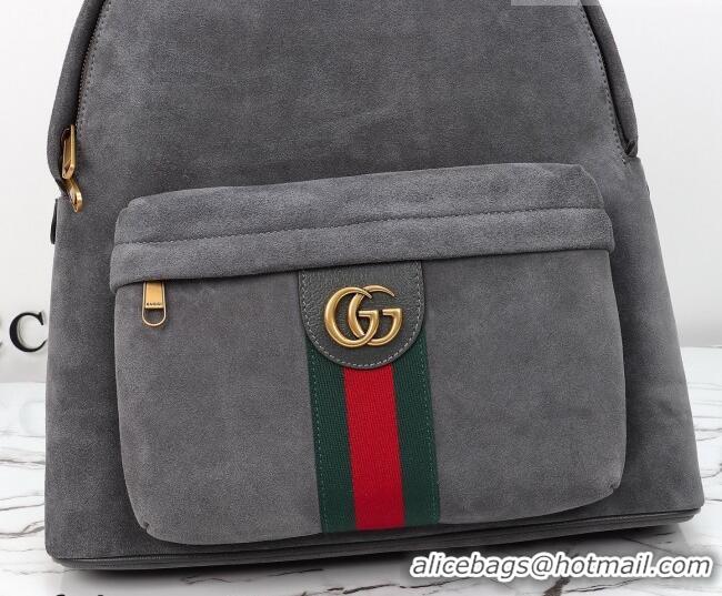 Best Quality Gucci Mens Ophidia Suede medium backpack bag 834466 Grey 2026