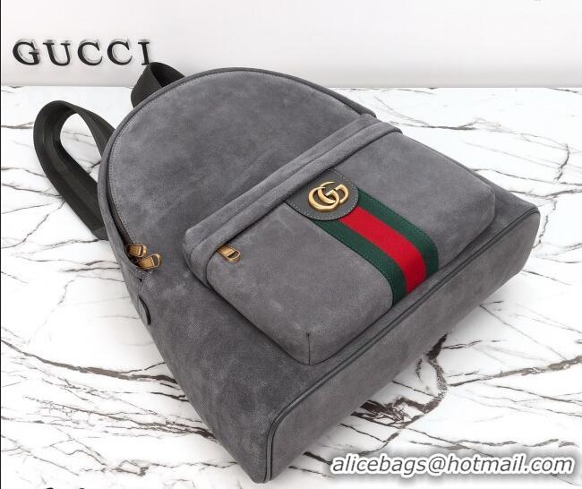 Best Quality Gucci Mens Ophidia Suede medium backpack bag 834466 Grey 2026