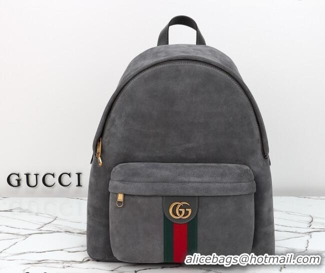 Best Quality Gucci Mens Ophidia Suede medium backpack bag 834466 Grey 2026