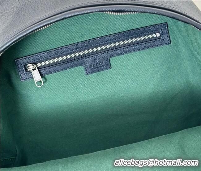 Top Quality Gucci Mens Ophidia Leather medium backpack bag 834466 Black 2025