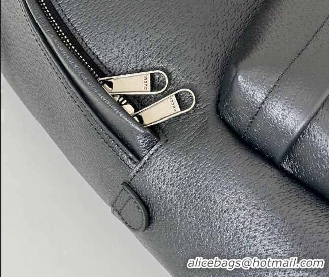 Top Quality Gucci Mens Ophidia Leather medium backpack bag 834466 Black 2025