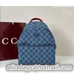 Promotional Gucci Children's GG backpack bag in Denim 782708 Blue 2026
