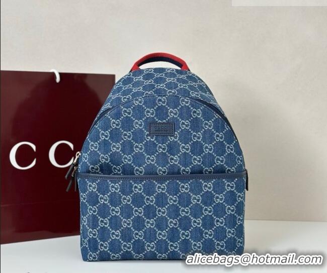 Promotional Gucci Children's GG backpack bag in Denim 782708 Blue 2026