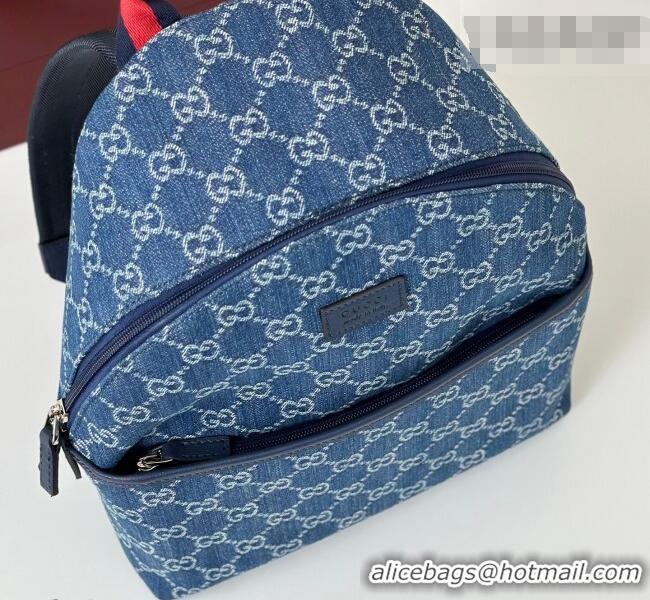Promotional Gucci Children's GG backpack bag in Denim 782708 Blue 2026