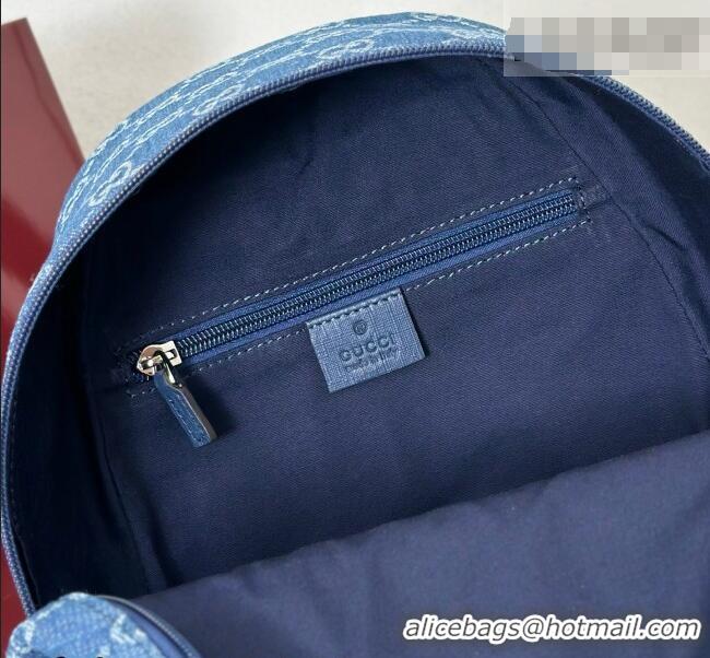 Promotional Gucci Children's GG backpack bag in Denim 782708 Blue 2026