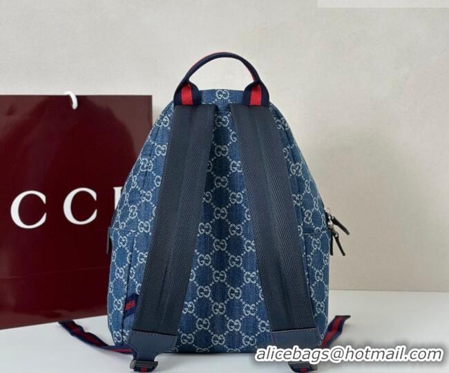 Promotional Gucci Children's GG backpack bag in Denim 782708 Blue 2026