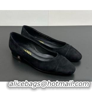 Good Looking Chanel Suede Slingbacks Flat CH122405 Black2 2026