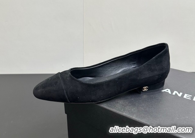 Good Looking Chanel Suede Slingbacks Flat CH122405 Black2 2026