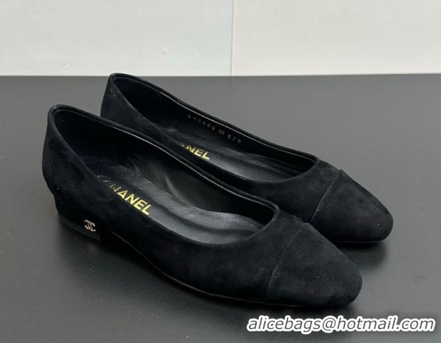 Good Looking Chanel Suede Slingbacks Flat CH122405 Black2 2026